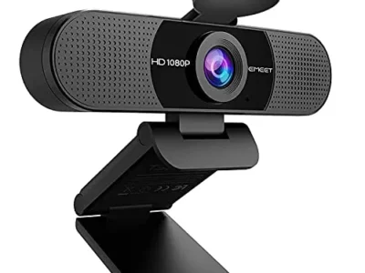 EMEET C960 1080P Webcam with Microphone, C960 Web Camera, 2 Mics Streaming Webcam, 90°View Computer Camera, Plug and Play