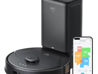 eufy Clean X8 Pro Robot Vacuum Self-Empty Station, Twin-Turbine 2× 4,000 Pa Powerful Suction, Active Detangling Roller