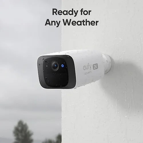 eufy Security SoloCam C210, Wireless Outdoor Camera, 2K Resolution, No Monthly Fee, Wireless, 2.4 GHz Wi-Fi, HomeBase 3