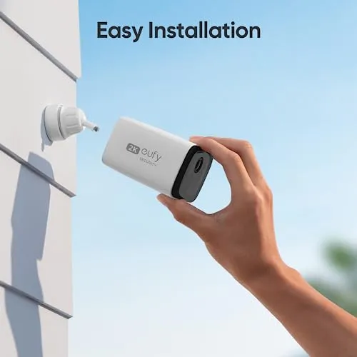 eufy Security SoloCam C210, Wireless Outdoor Camera, 2K Resolution, No Monthly Fee, Wireless, 2.4 GHz Wi-Fi, HomeBase 3