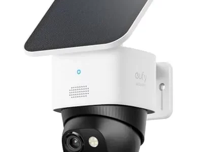 eufy Security SoloCam S340, Solar Security Camera, Wireless Outdoor Camera, 360° Pan & Tilt Surveillance, No Blind Spots,