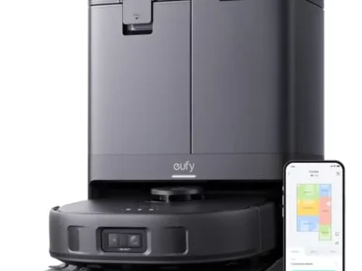 eufy X10 Pro Omni Robot Vacuum and Mop with 8,000 Pa Suction, Dual Mops with 12 mm Auto-Lift and Carpet Detection, AI