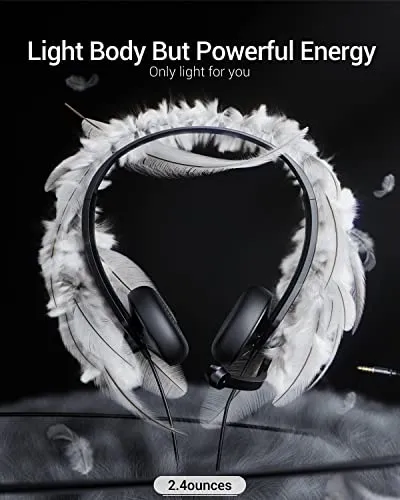 FEABASK USB Headset with Microphone for PC Laptop - Wired Computer Headphones with Noise Cancelling Microphone for Home