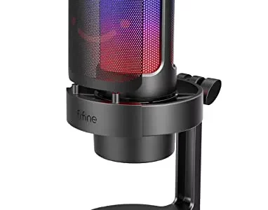 FIFINE Gaming Microphone, USB PC Mic for Streaming, Podcasts, Recording, Condenser Computer Desktop Mic on Mac/PS4/PS5, with