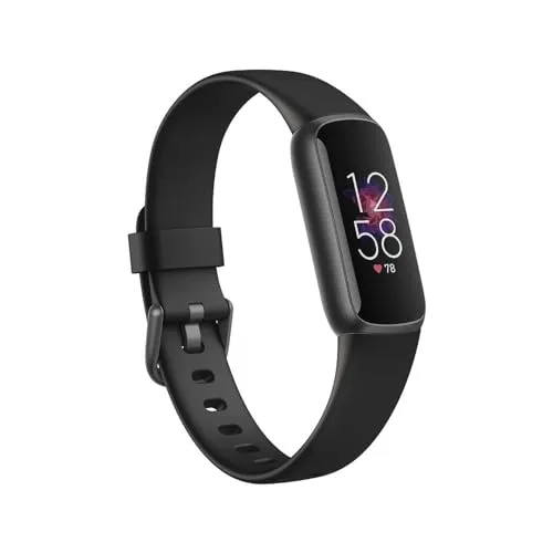 Fitbit Luxe-Fitness and Wellness-Tracker with Stress Management, Sleep-Tracking and 24/7 Heart Rate, Black/Graphite, One