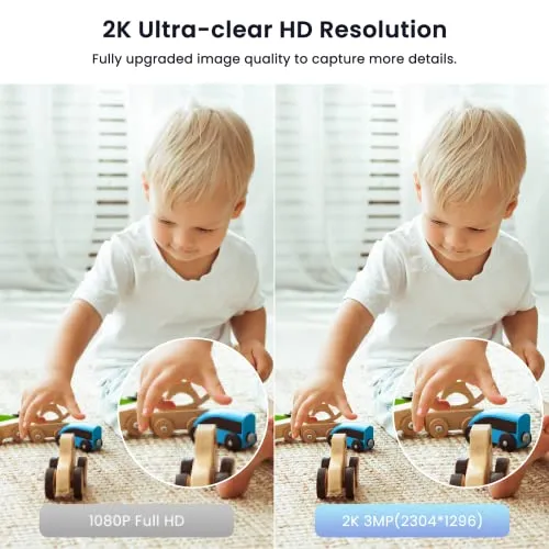 GALAYOU WiFi Camera 2K, Indoor Home Security Cameras for Baby/Elder/Dog/Pet Camera with Phone app,24/7 SD Card Storage,Works