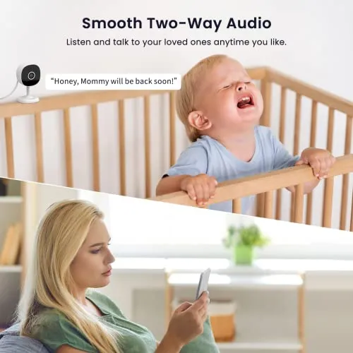 GALAYOU WiFi Camera 2K, Indoor Home Security Cameras for Baby/Elder/Dog/Pet Camera with Phone app,24/7 SD Card Storage,Works