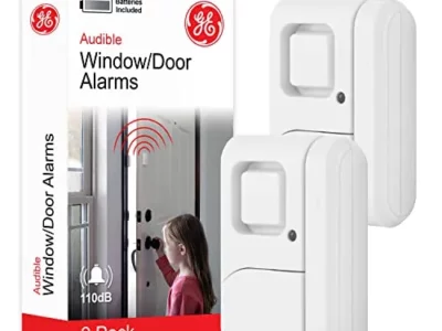 GE Personal Security Window and Door Alarm, 2 Pack, DIY Protection, Burglar Alert, Wireless Chime/Alarm, Easy Installation,
