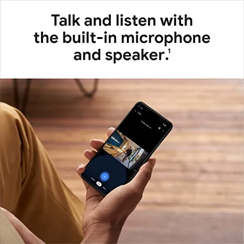 Google indoor Nest Security Cam 1080p (Wired) - 2nd Generation - Snow security camera - side view