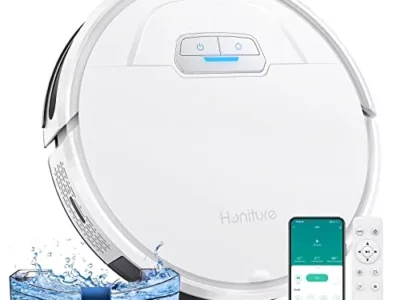 HONITURE Robot Vacuum and Mop Combo, 4000pa Strong Suction, G20 Robot Vacuum Cleaner with Self-Charging, 150Mins Max,