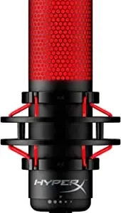 HyperX QuadCast - USB Condenser Gaming Microphone, for PC, PS4, PS5 and Mac, Anti-Vibration Shock Mount, Four Polar