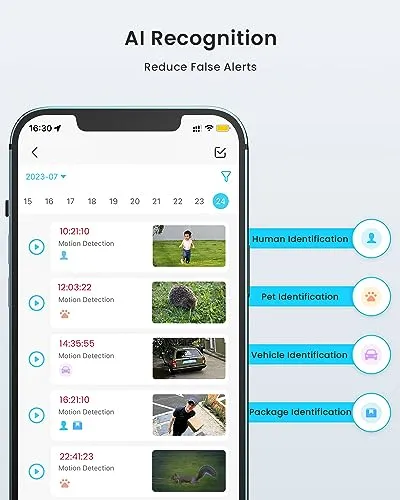 ieGeek Security Cameras Wireless Outdoor, 2K 3MP Battery Powered WiFi Security Camera with Spotlight & Siren Alarm, 2-Way