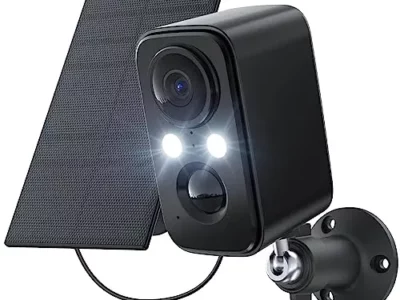 IHOXTX Security Cameras Wireless Outdoor, Flood Light Solar Cameras for Home Security, Home Camera with Color Night Vision,