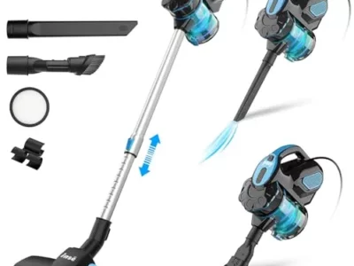 INSE Corded Vacuum Cleaner, 18000Pa Powerful Vacuum Cleaner Corded, 600W Lightweight Handheld Corded Stick Vacuum for Pet