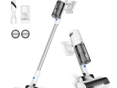 INSE Cordless Vacuum Cleaner, [450W 30Kpa] Stick Vacuum with Brushless Motor, LED Screen, Up to 60 Mins Runtime, Powerful