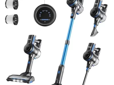 INSE S7P Cordless Vacuum Cleaner, 26Kpa Stick Vacuum with Strong Brushless Motor, 6 in 1 Lightweight Stick Cleaner 45 Min