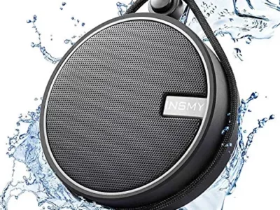 INSMY C12 IPX7 Waterproof Shower Bluetooth Speaker, Portable Small Speaker, Speakers Bluetooth Wireless Loud Clear Sound