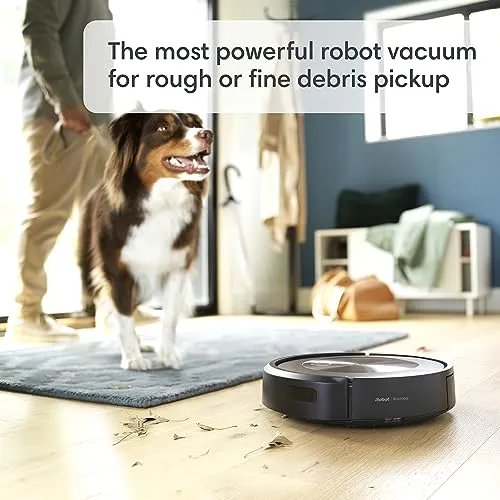 iRobot Roomba j9+ Self-Emptying Robot Vacuum – More Powerful Suction, Identifies and Avoids Obstacles Like pet Waste,