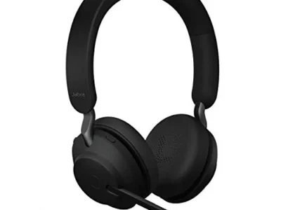 Jabra Evolve2 65 MS Wireless Headphones with Link380a, Stereo, Black – Bluetooth Headset for Calls and Music, 37 Hours of