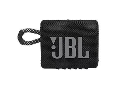 JBL Go 3: Portable Speaker with Bluetooth, Built-in Battery, Waterproof and Dustproof Feature - Black Bluetooth speaker