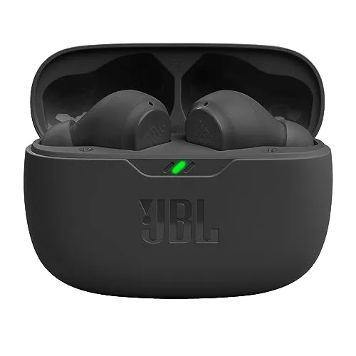 JBL Vibe Beam True Wireless Headphones - Black, Small earbuds - side view