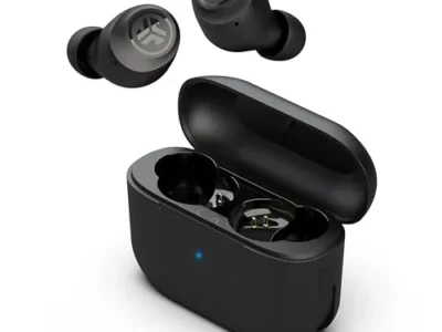 JLab Go Air Pop True Wireless Bluetooth Earbuds + Charging Case, Black, Dual Connect, IPX4 Sweat Resistance, Bluetooth 5.1