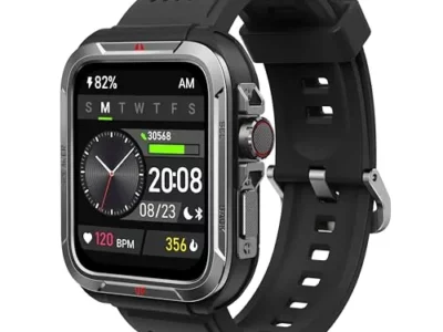 KEEPONFIT Smart Watch, 1.8" Touch Screen Smartwatch with Alexa Built-in IP68 Waterproof, Fitness Tracker with 100+ Sports