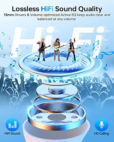 KTGEE Wireless Earbuds, Bluetooth 5.3 Headphones 40Hrs Playtime with Charging Case, IPX5 Waterproof Stereo in-Ear Earphones