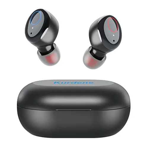 kurdene Bluetooth Wireless Earbuds, S8 Deep Bass Sound 38H Playtime IPX8 Waterproof Earphones Call Clear with Microphone