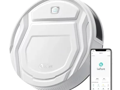 Lefant Robot Vacuum Cleaner, Tangle-Free, Strong Suction, Slim, Low Noise, Automatic Self-Charging, Wi-Fi/App/Alexa Control,