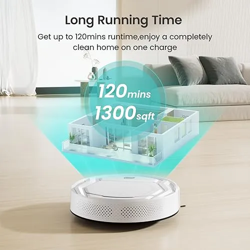 Lefant Robot Vacuum Cleaner, Tangle-Free, Strong Suction, Slim, Low Noise, Automatic Self-Charging, Wi-Fi/App/Alexa Control,