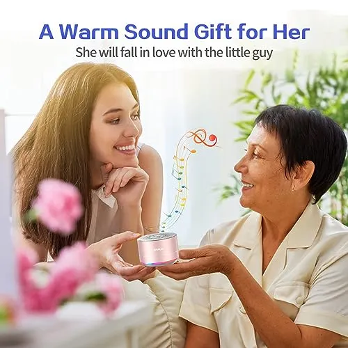 LENRUE A2 Portable Wireless Bluetooth Speaker with Lights and Lanyard,5W Mini Small Metal Speakers Bluetooth 5.0/Aux-in for