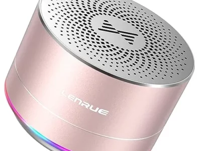LENRUE A2 Portable Wireless Bluetooth Speaker with Lights and Lanyard,5W Mini Small Metal Speakers Bluetooth 5.0/Aux-in for