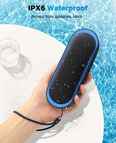 LENRUE Bluetooth Speakers, Waterproof Portable Speakers with TWS, 24 Playtime, Stereo Sound, Wireless for Home Shower Pool