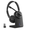 LEVN Wireless Headset, Bluetooth Headset with Noise Canceling Microphone & Charging Base, 65 Hrs Working Time 2.4G Headset