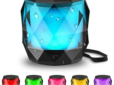 LFS Portable Bluetooth Speaker with Lights, Night Light Wireless Magnetic Waterproof Speaker, 7 Color LED