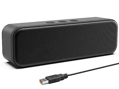 LIELONGREN [Newer] USB Computer Speakers for Desktop, Laptop Speaker, PC Speaker, Small Computer Soundbar with Hi-Quality