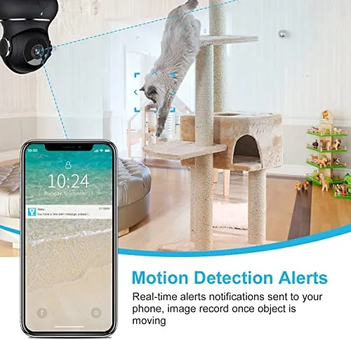 litokam 2K Indoor Camera, Litokam 360 Pan/Tilt Cameras for Home Security, Pet Camera with Phone APP, WiFi Camera with Motion