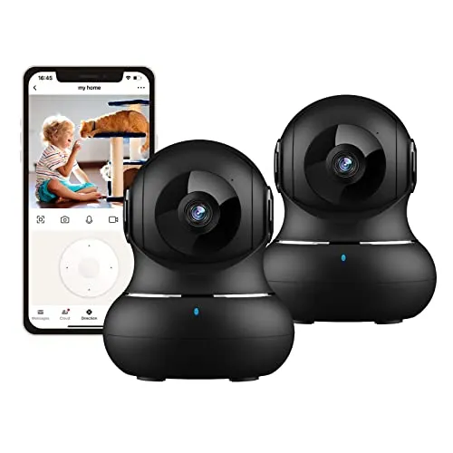 litokam 2K Indoor Camera, Litokam 360 Pan/Tilt Cameras for Home Security, Pet Camera with Phone APP, WiFi Camera with Motion
