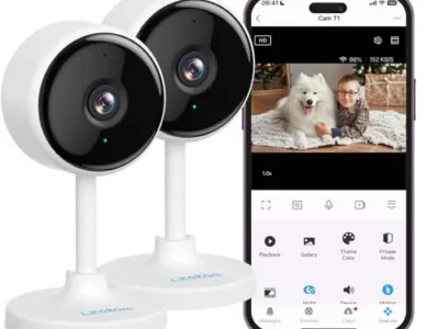 litokam Indoor Camera, Cameras for Home Security with Night Vision, Pet Camera with Phone App, 2K Indoor Security Camera,