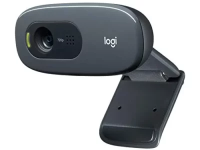 Logitech C270 HD Webcam, 720p, Widescreen HD Video Calling,Light Correction, Noise-Reducing Mic, For Skype, FaceTime,