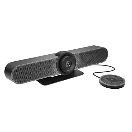 Logitech MeetUp Video Conferencing System, Ultra HD 4K/1080p/720p, 3 Microphones/Adjustable Speakers, Wide Field of View