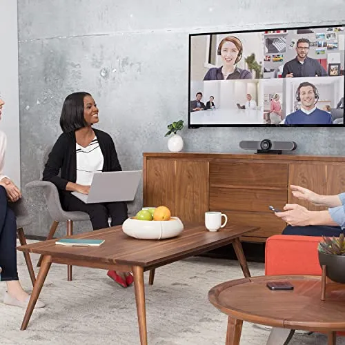Logitech MeetUp Video Conferencing System, Ultra HD 4K/1080p/720p, 3 Microphones/Adjustable Speakers, Wide Field of View