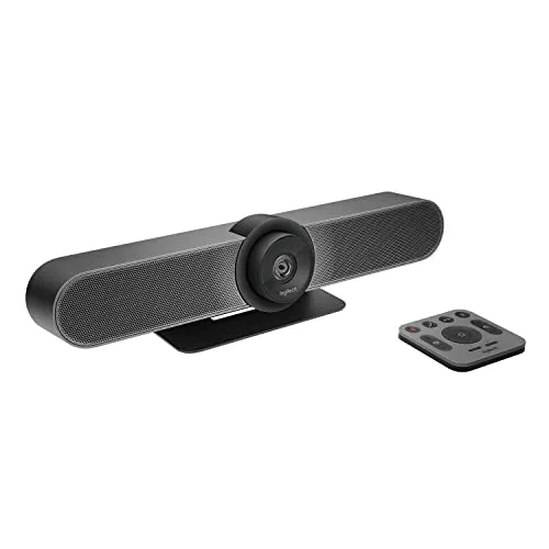 Logitech MeetUp Video Conferencing System, Ultra HD 4K/1080p/720p, 3 Microphones/Adjustable Speakers, Wide Field of View