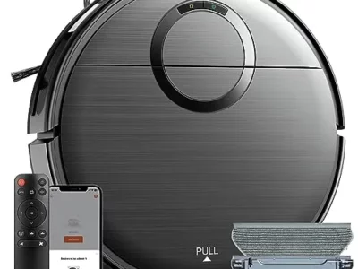 MAMNV Robot Vacuum and Mop Combo, 2 in 1 Mopping Robot Vacuum Cleaner with Schedule, Wi-Fi/App/Alexa, 2000Pa Max Suction,