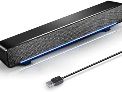 MARBOO Computer PC Bluetooth Soundbar Speakers Wireless USB Powered Laptop Desktop Monitor Speakers for PC Smartphone Ipad