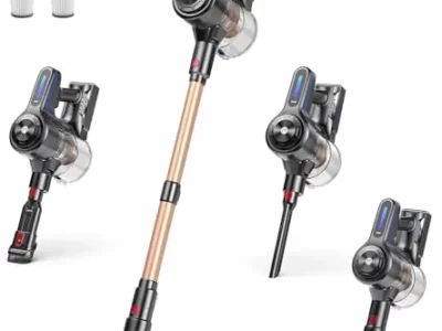 MIBODE Cordless Vacuum Cleaner, 26Kpa Powerful Stick Vacuum, 45min Runtime Vacuum Cleaners for Home, Anti-Tangle & 1.5L Dust