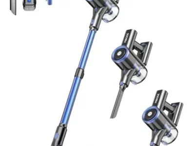 MIBODE Cordless Vacuum Cleaner, Powerful Stick Vacuum with 3 Suction Modes, Max 45Mins Runtime Rechargeable Vacuum,