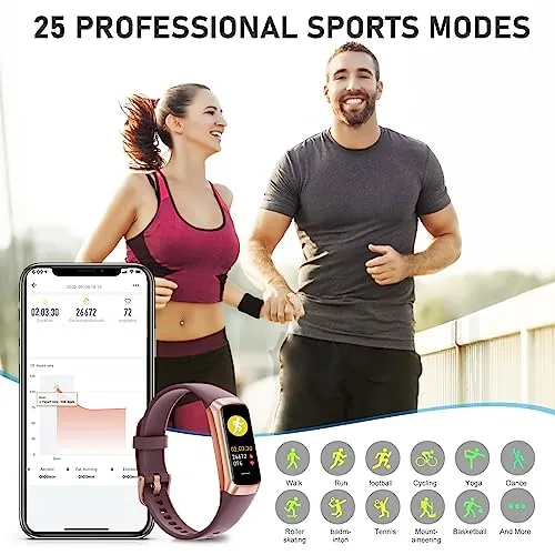 Moremore Fitness Tracker with Heart Rate Monitor, Step Counter, Sleep Monitor, Calorie Tracking, Activity Tracker with 1.1"