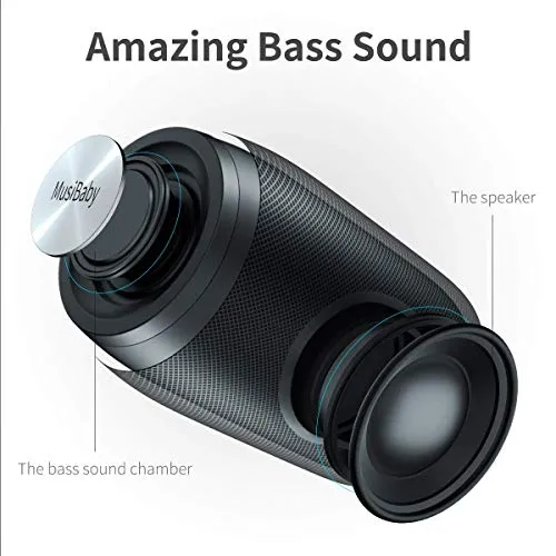 MusiBaby Bluetooth Speaker,MusiBaby Speaker,Outdoor,Wireless,Waterproof,Portable Speaker,Dual Pairing,Bluetooth 5.0,Loud